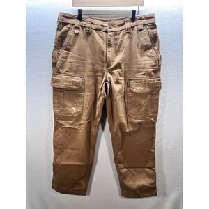 Duluth Trading Relaxed Fit Fire Hose Cargo Work Pants Men's 38/32 Heavy  3182